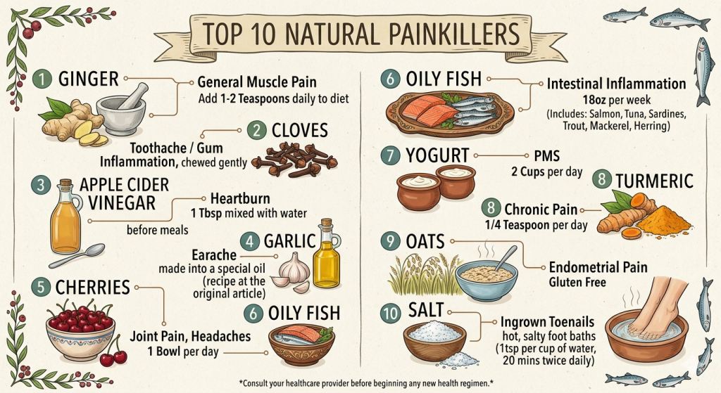 Top 10 Natural Painkillers in Your Kitchen